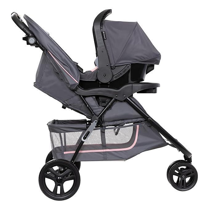 Baby Trend Skyline 35 Travel System – Infant Car Seat and Stroller Combo with Adjustable Canopy, Lightweight Frame, and Easy - Fold Design – Pink - Adenzo Comfies