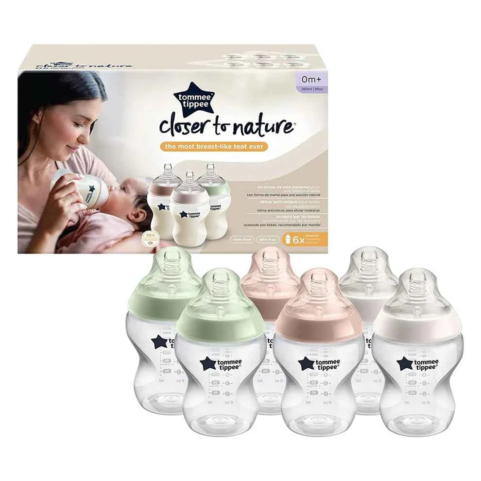Tommee Tippee Closer to Nature Baby Bottle 260ml 6 Pack