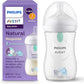 Philips Avent Natural Response Baby Bottle - 260ml Baby Milk Bottle with AirFree Vent, BPA Free for Newborn Babies Aged 1 Months+, Elephant Pattern (Model SCY673/81)