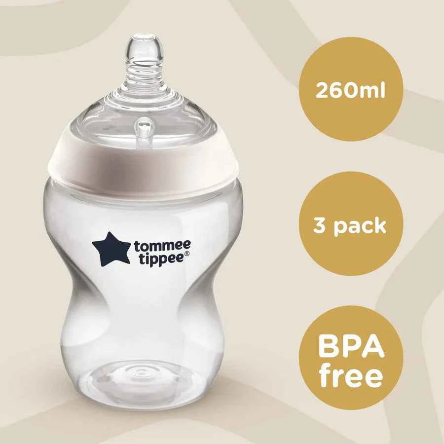 Tommee Tippee Closer to Nature Baby Bottle 260ml 6 Pack