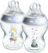 Tommee Tippee Natural Start 260ml Decorated Baby Bottle – Pond / Pond Girl Design, BPA - Free, Anti - Colic, Easy - Latch Teat, Dishwasher Safe, Comfortable Grip, and Suitable for Newborn Feeding - Adenzo Comfies