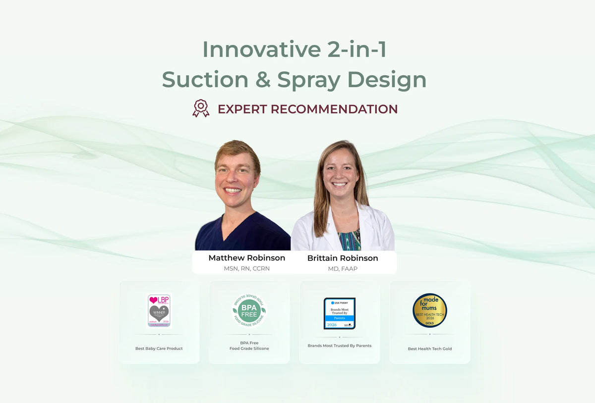 Momcozy BreezyClear™ 2-in-1 Spray & Suction Electric Nasal Aspirator.