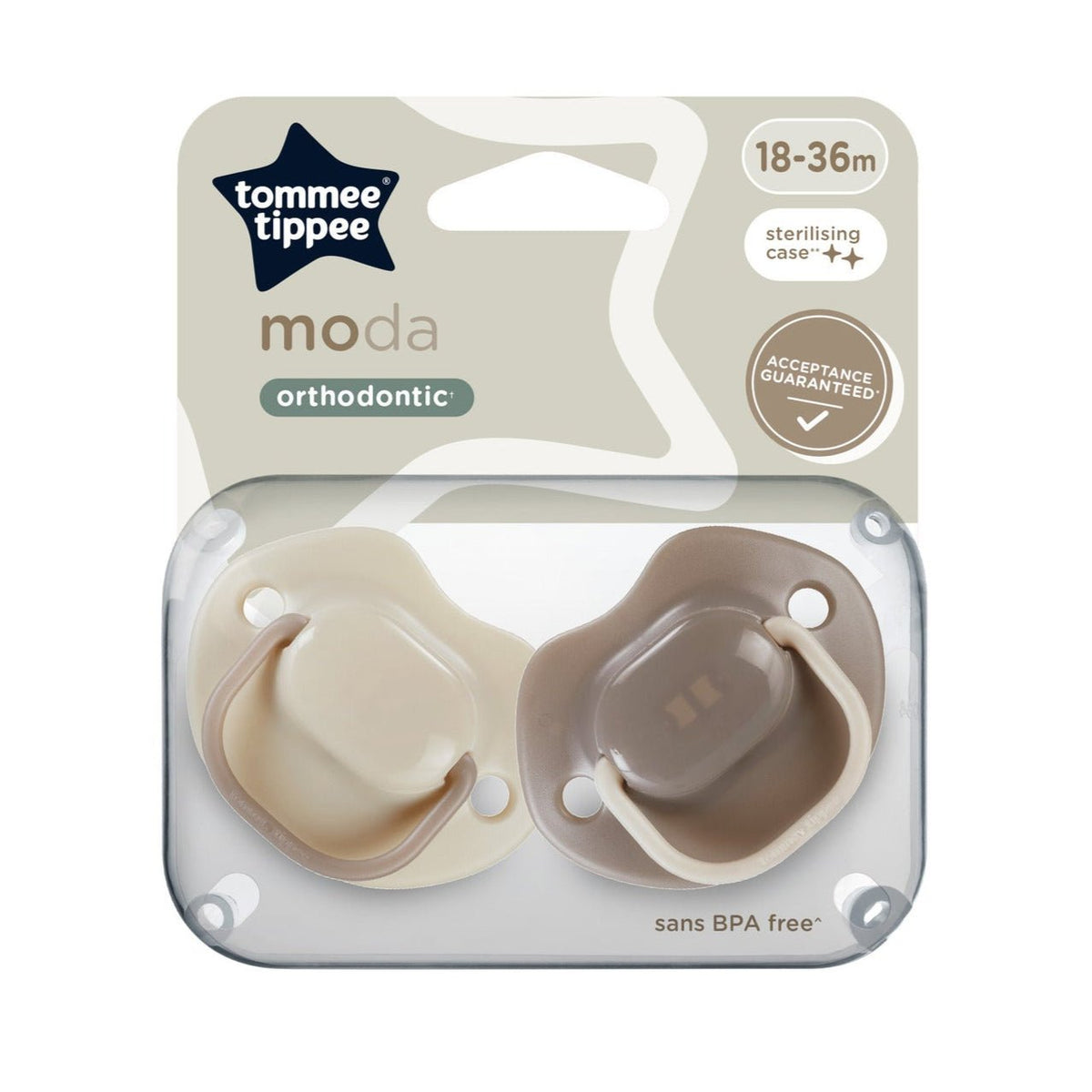 Tommee Tippee Moda Soother 2 Pack 18-36 Months - Adenzo Comfies