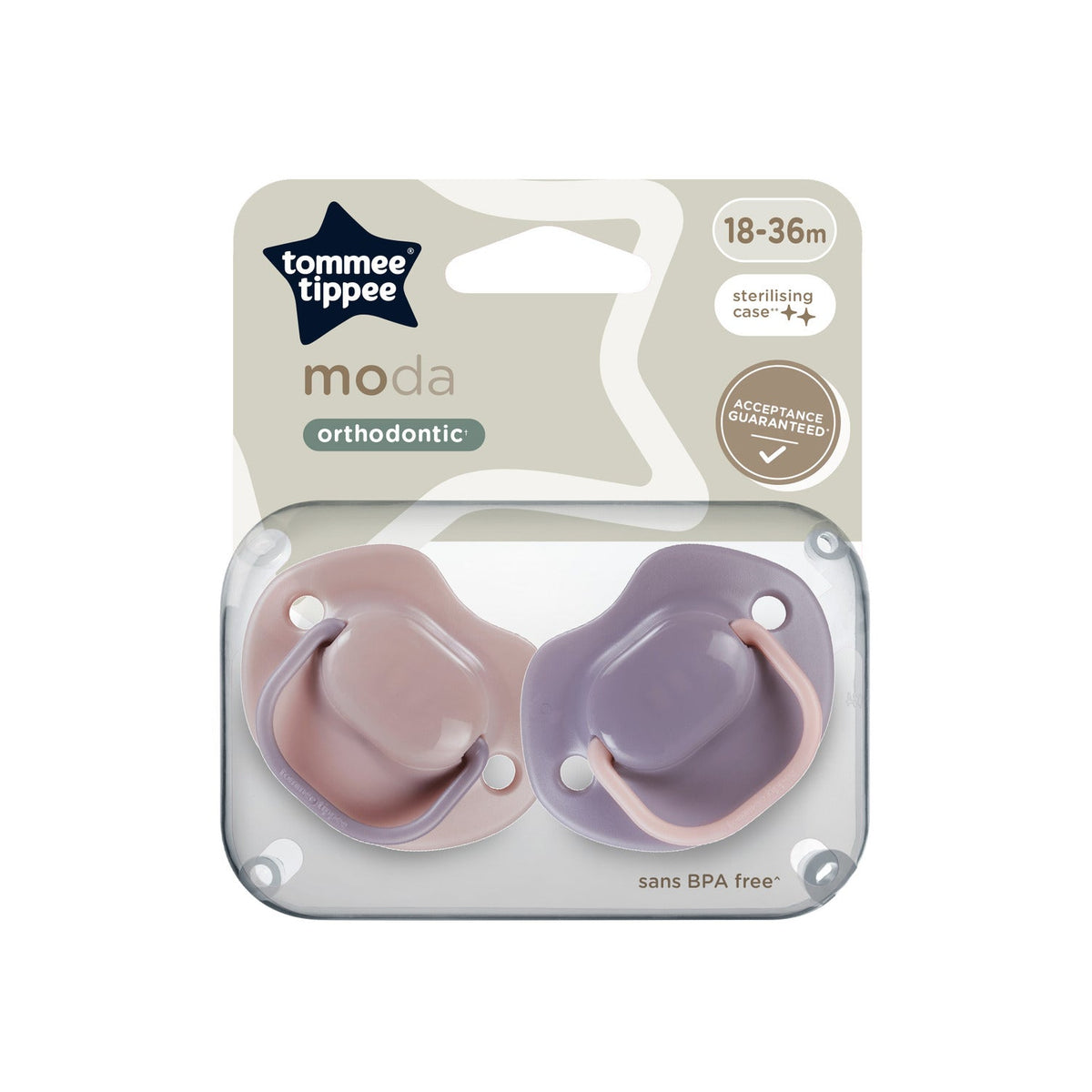 Tommee Tippee Moda Soother 2 Pack 18-36 Months - Adenzo Comfies