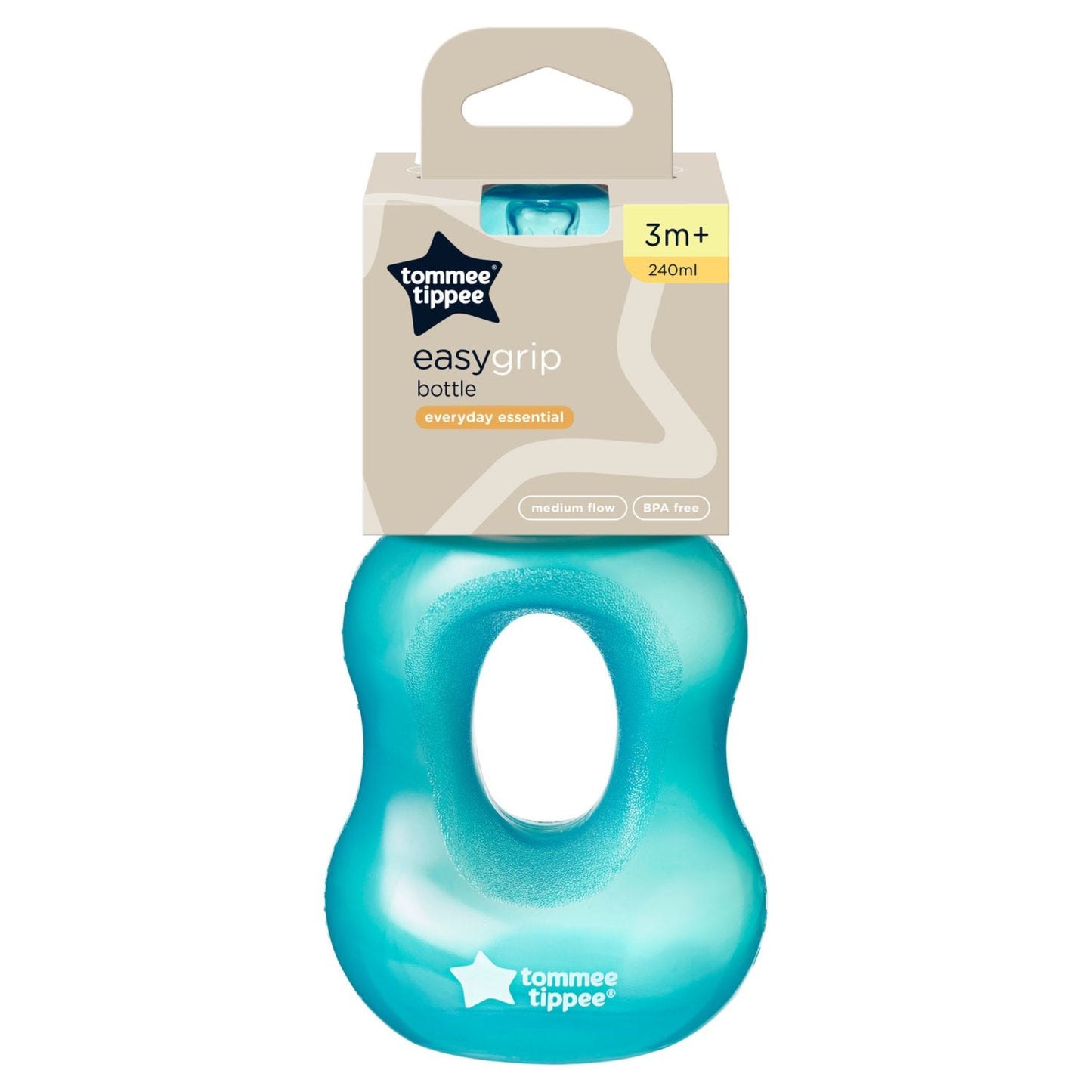 Tommee Tippee Essentials Weaning Easy Grip Bottle – 240ml, 4m+ BPA‑Free, Leak‑Proof, Assorted - Adenzo Comfies
