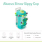 Melii Abacus Straw Sippy Cup, 340 ml, 12+ Months, Spill-Resistant Training Cup, Fun Bead Design, BPA-Free & Dishwasher Safe