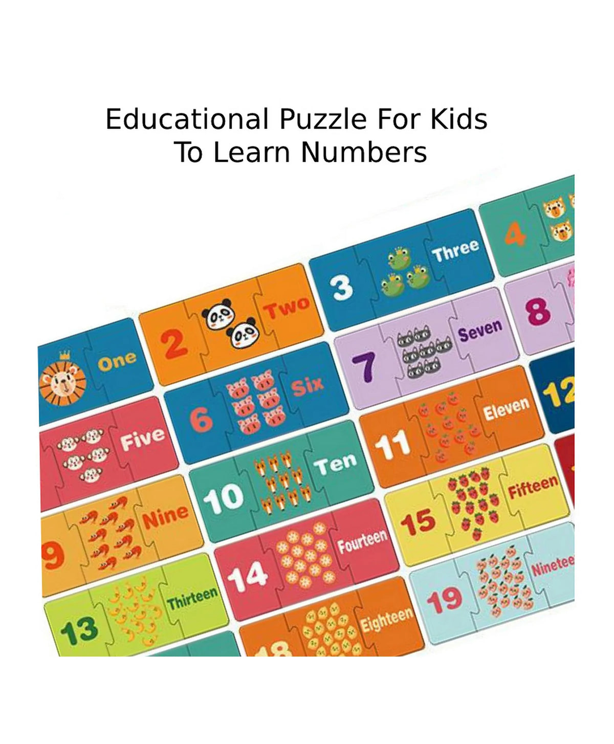 Duo Matching Puzzle for Kids 3 , Number Learning & Animal Recognition Educational Jigsaw Game, Enhances Fine Motor Skills.
