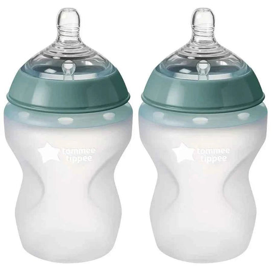 Tommee Tippee Silicone Baby Bottles 260ml 2pack . - Adenzo Comfies