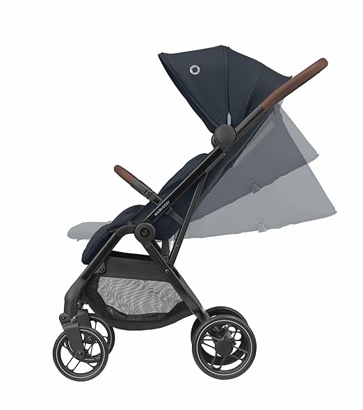 Maxi-Cosi Soho Baby Stroller, 0-4 Years, 0-22 kg, Ultra Compact Buggy, Automatic One Hand Folding Mechanism, Spacious Seat, 3 Reclining Positions, Flat Reclining Position, Essential Graphite