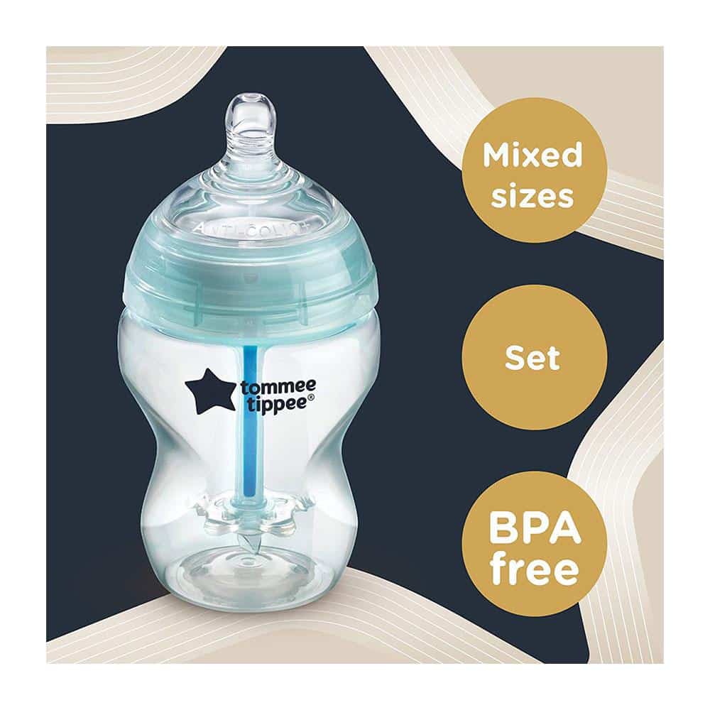 Tommee Tippee Closer To Nature Advanced Anti-Colic Baby Feeding Bottles 150ml 3 Pack