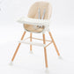 3-in-1 Convertible Baby High Chair – Adjustable Feeding Chair to Toddler Seat & Stool, 5-Point Harness, Wooden Legs - Adenzo Comfies