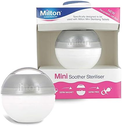 Milton Maximum Protection Mini Soother Steriliser, Silver - Adenzo Comfies