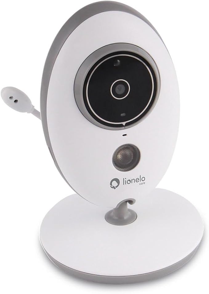 Lionelo Babyline 5.1 Baby Monitor with Camera Two-Way Communication Range of 300 Metres Two Cameras in Set Night Mode VOX System Warning System 8 Melodies White