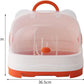 Baby Bottle Drying Rack with Dustproof Cover – Large Capacity Storage Organizer with Drainage Tray & 3 Bottle Holders, BPA-Free Baby Bottle Drying Station
