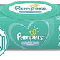 Pampers complete clean baby wipes, with 0% alcohol, 64 wipe count.
