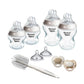 Tommee Tippee Newborn Starter Set – 150ml & 260ml Anti‑Colic Bottles, Teat & Bottle Brush pink