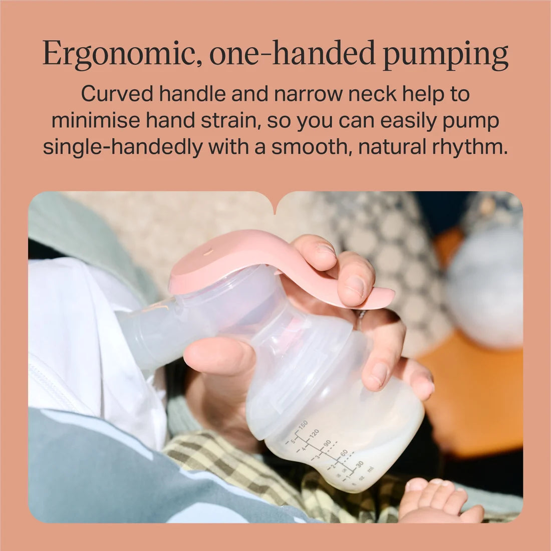 Tommee Tippee Made for Me Single Manual Breast Pump.