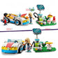LEGO Friends 42609 Electric Car with Charging Station, Electric Car for Children, Car Toy for Role Play with Nova and Zac Figures, Small Set.