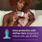 Philips Avent AirFree Vent Baby Bottle Newborn Gift Set - 4 Baby Milk Bottles with Air-Free Vent, Ultra-Soft Pacifier and Bottle Brush, Babies Aged 0-12 Months+ (Model SCD657/11)
