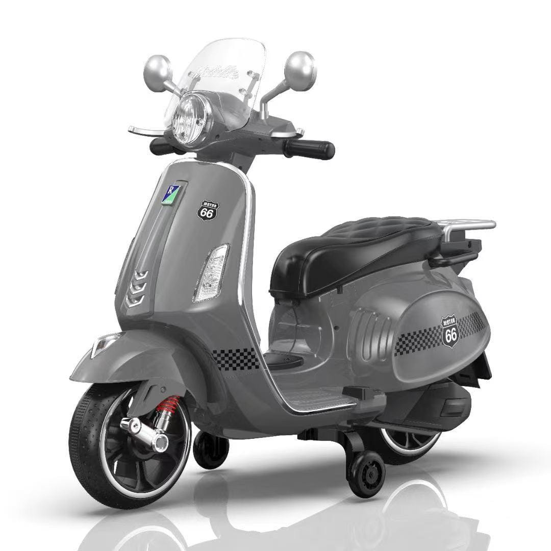 Kids Electric Ride On Scooter Motorcycle 6V with Lights - Red.