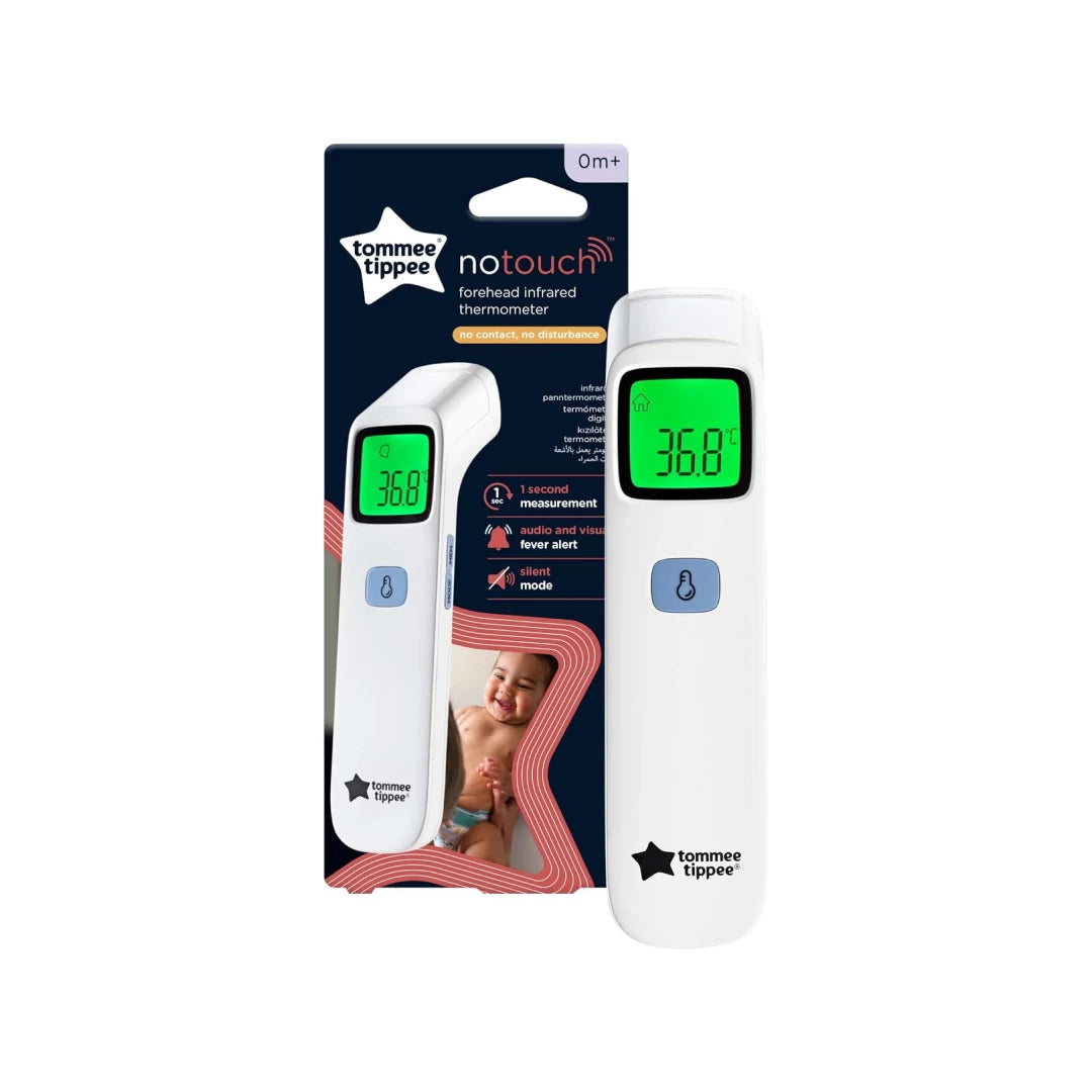 Tommee Tippee No Touch Forehead Thermometer  Fast Infrared Baby Thermometer, 1‑Second Reading, Fever Alert, LCD Display