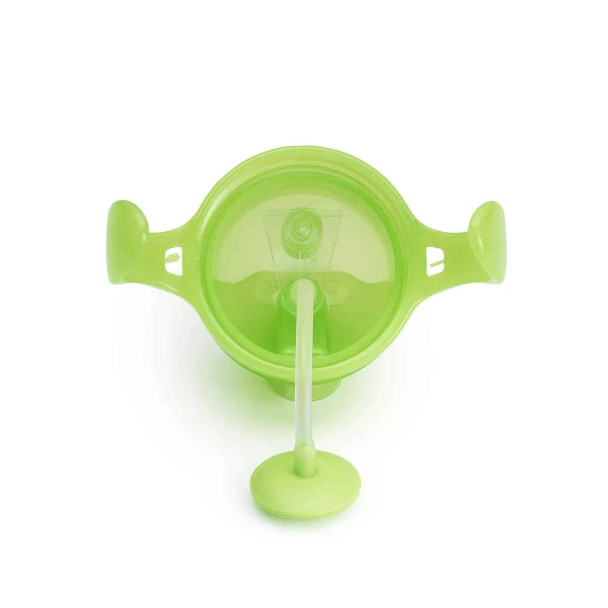Munchkin Wood Click Lock Weighted Flexi Straw Trainer Cup, Blue, 7 Ounces