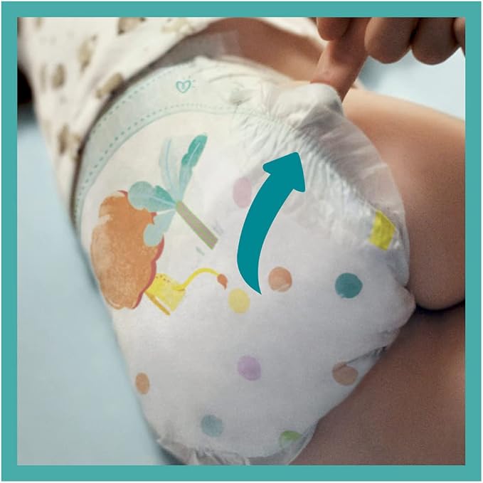 Pampers Baby-Dry Baby Diapers Size 2 3-8 kg 62 count, Up to 12 Hours Dry and Double Barrier Anti-Leak