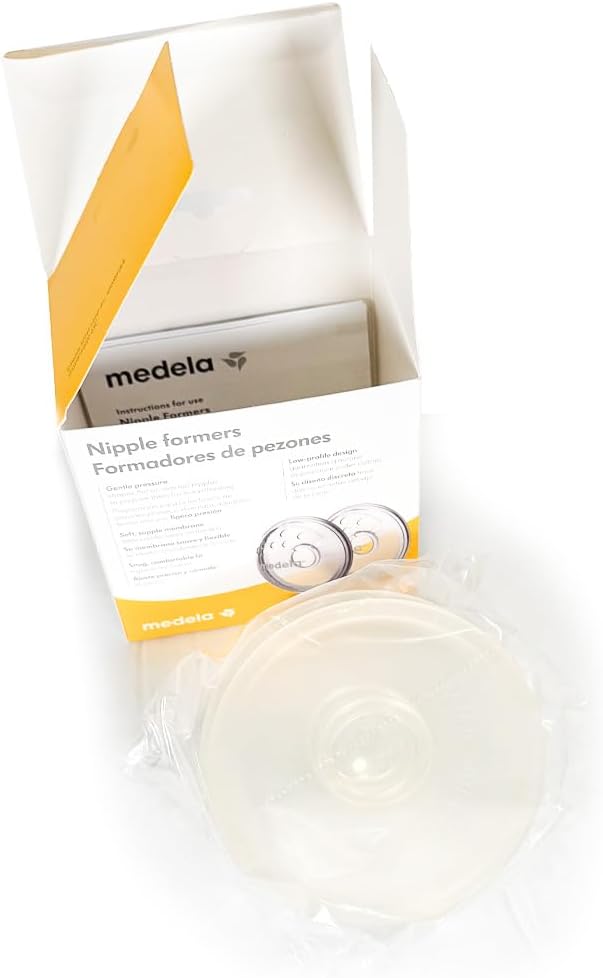Medela Nipple Formers - Shape Inverted or Flat Nipples to Prepare for Breastfeeding, BPA Free, one Size fits All, Pack of 2.
