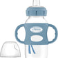Dr. Brown's Milestones Wide-Neck Sippy Bottle with 100 Percent Silicone Handles, Easy-Grip Bottle with Soft Sippy Spout, 9oz/270ml, 6m+, Light Blue, 1-Pack, BPA Free. - Adenzo Comfies