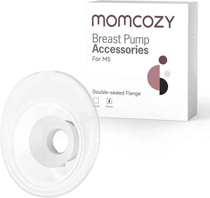 Momcozy Double-Sealed Flange 27mm Compatible with Momcozy M5 Breast Pump. Original M5 Breast Pump Replacement Accessories, 1PC 27mm.