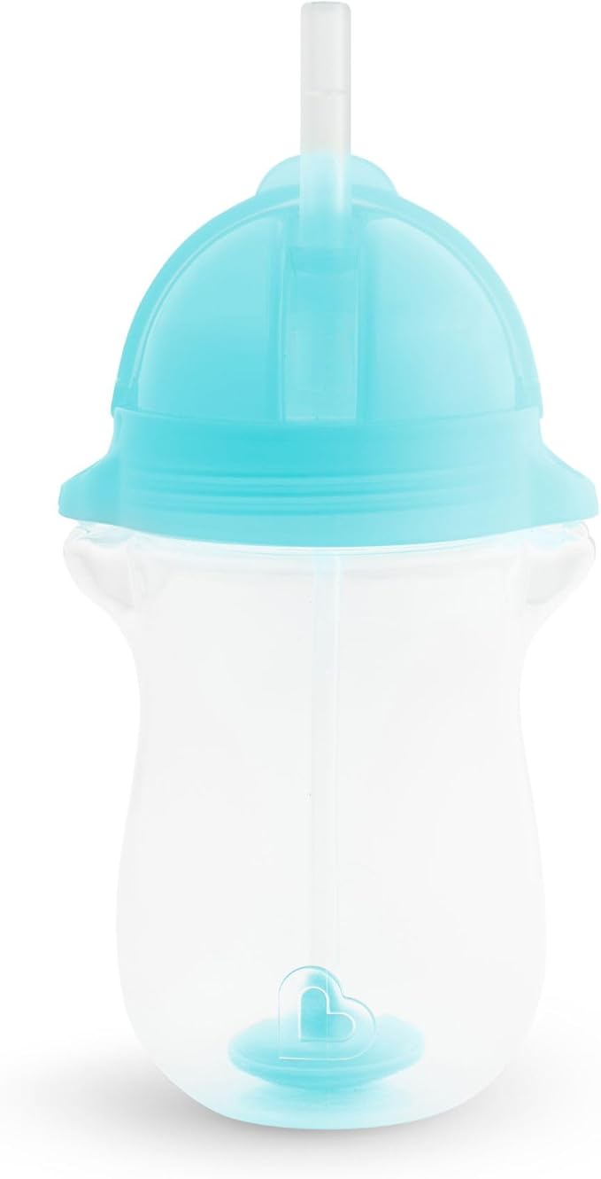Munchkin Any Angle™ Click Lock Weighted Straw Trainer Cup 10oz - Pink 12 months + - Adenzo Comfies