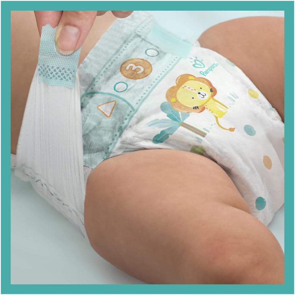 Pampers Baby-Dry Baby Diapers Size 2 3-8 kg 62 count, Up to 12 Hours Dry and Double Barrier Anti-Leak
