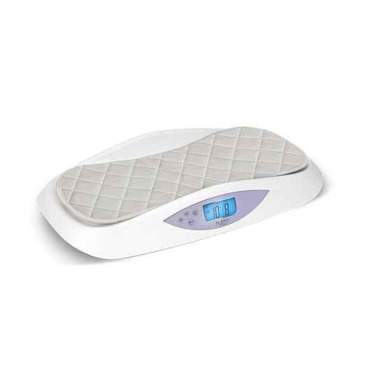 Hubble Connected Grow Smart Digital Baby Weighing Scale for Newborn Babies & Infants, Large LCD Display, Soft Changing Pad, 4-Sensor Technology, Tare & Hold Function.
