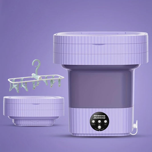 Portable Washing Machine,10L High Capacity Mini Washer with 3 Modes Deep Cleaning Half Automatic Washt, Foldable Mini Washing Machine, with Soft Spin Dry for Underwear, Socks, Towels - Adenzo Comfies
