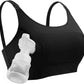 Momcozy Hands Free Pumping & Nursing Bra, Adjustable Cotton Breast Pump Bra | Hands-Free Pump Hold, One-Step Nursing Clasp, Keeps Flanges Secure, includes Free Nursing Pads. - Adenzo Comfies