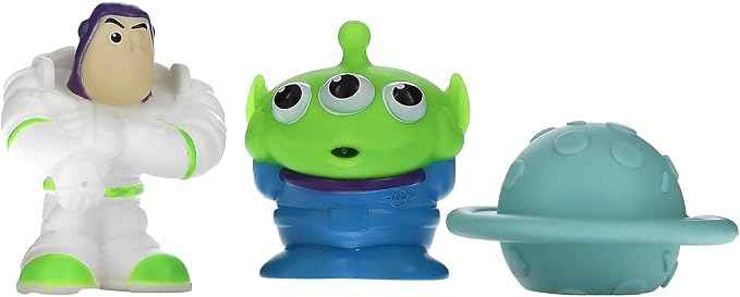 The First Years Disney/Pixar Toy Story Squirting Bath Toys – Buzz Lightyear, Alien, and Planet, 6-18 Months, 3 Count