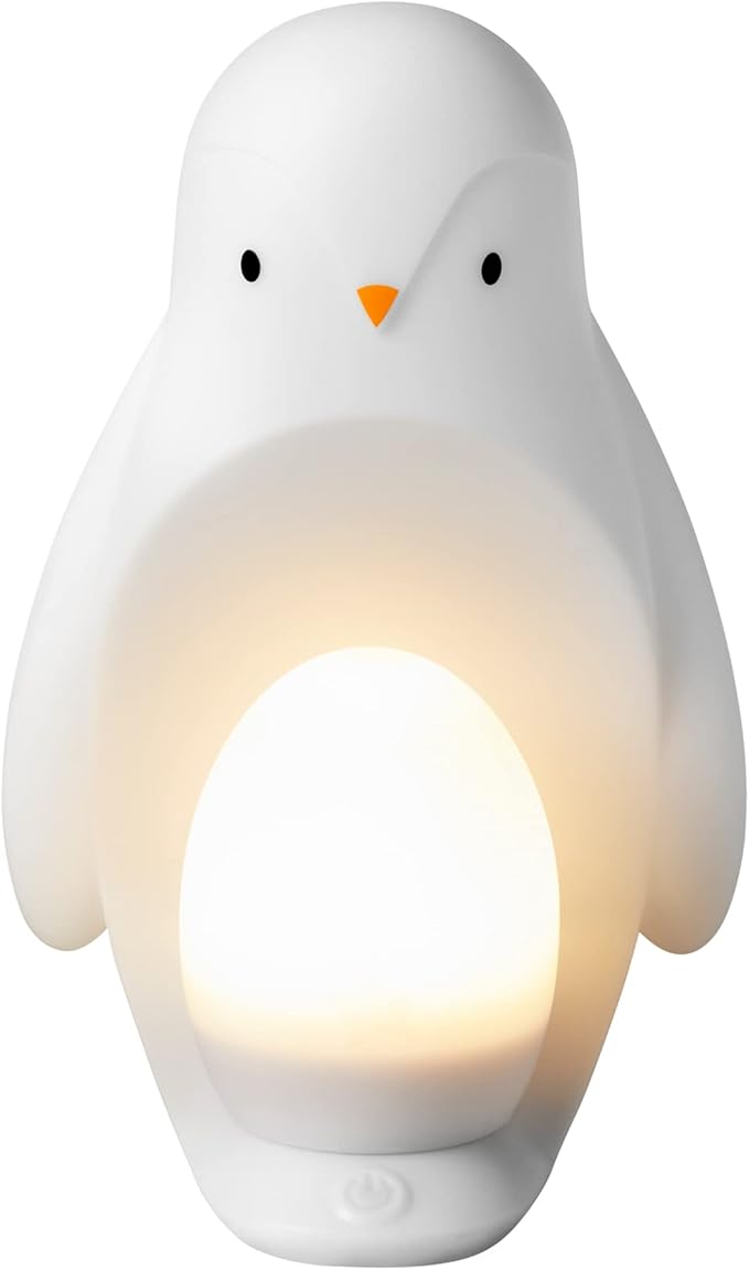 Tommee Tippee 2 - in - 1 Portable Penguin Nursery Night Light, Reassuring Portable Egg Light to Promote Independent Sleep, Adjustable Brightness, USB - Powered - Adenzo Comfies