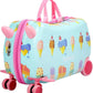 Kids Trolley Case, Ride - On Suitcase 2 in 1 Kid Luggage Organizer Waterproof Carry On Travel Bag Children's Motorcycle Trunk Storage Box - Adenzo Comfies