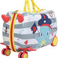 Kids Trolley Case, Ride - On Suitcase 2 in 1 Kid Luggage Organizer Waterproof Carry On Travel Bag Children's Motorcycle Trunk Storage Box - Adenzo Comfies