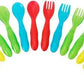 TOMY The First Years Take & Toss Flatware for Kids, 16 Pieces, Multicolor - Adenzo Comfies