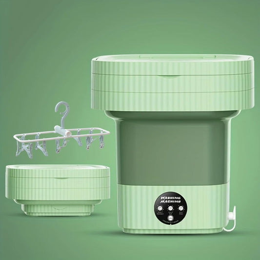 Portable Washing Machine,10L High Capacity Mini Washer with 3 Modes Deep Cleaning Half Automatic Washt, Foldable Mini Washing Machine, with Soft Spin Dry for Underwear, Socks, Towels - Adenzo Comfies