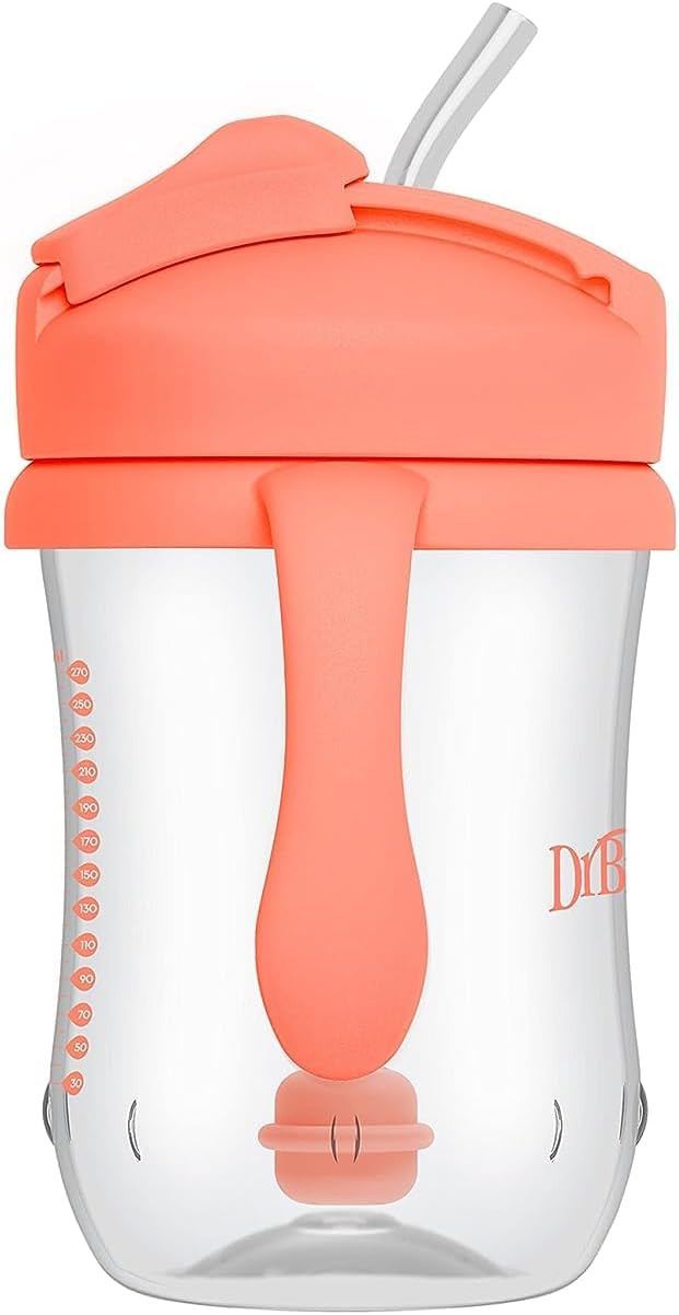 Dr. Brown's Milestones Baby's First Straw Cup, Coral, 1-Pack. - Adenzo Comfies
