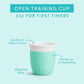 Munchkin C’est Silicone! Open Toddler and Baby Cup for Babies and Toddlers 4 Months+, Ideal Transition Sippy Cup and Suitable Free Flow Sippy Cup for Baby and Toddler weaning, 2oz/59ml, Mint