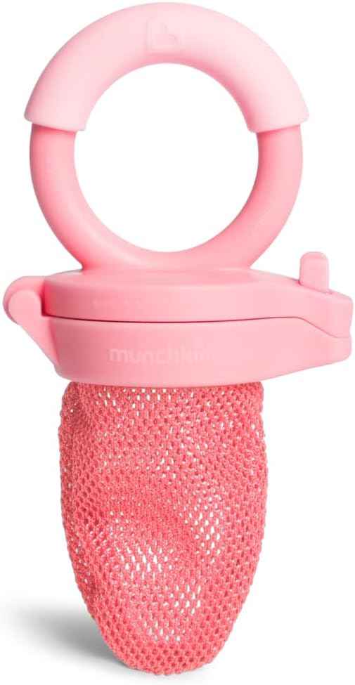 Munchkin Fresh Food Feeder, Fruit Feeder, Pacifier, Teether, Baby Teether, BPA Free Mesh Feeder for Infants, infant/baby, 6 months and above- Assorted