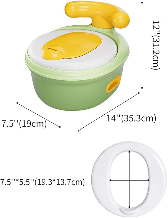 4in 1 Baby Potty+Training Seat+Little Sofa+Step Stool, Multi-Function For Baby Toddler Kids Boy Girl Yellow Green Portable Toilet Chair 4IN1-PTY-GRN.