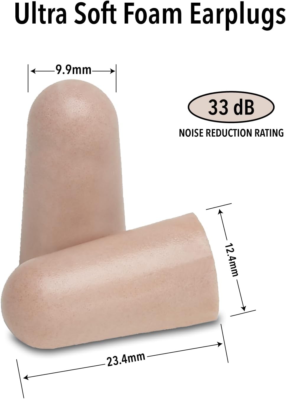 Mack's Ultra Soft Foam Earplugs, 3 Pair - 33dB Highest NRR, Comfortable Ear Plugs for Sleeping, Snoring, Travel, Concerts, Studying, Loud Noise, Work | Made in USA