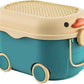 Toy Storage Box Plastic Toy Chest with Wheels, Large Toy Storage Organizer with Storage Bins for Games Room Storage