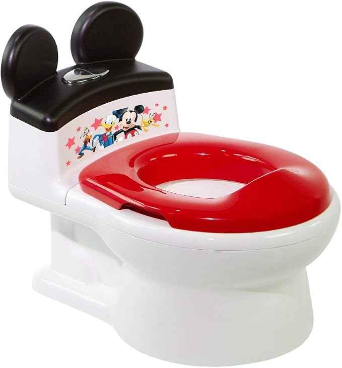 The First Years Disney Mickey Mouse Potty Training Toilet Seat - Portable 2-in-1 Attachment for Toddlers 18 Months and Up