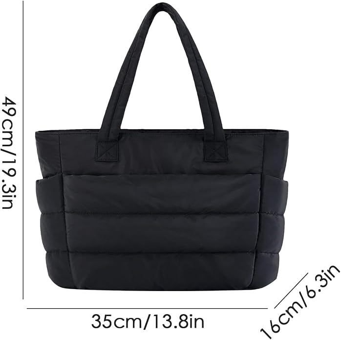 Large Quilted Tote Bag Lightweight Multi-Purpose Women Handbags Shoulder. - Adenzo Comfies