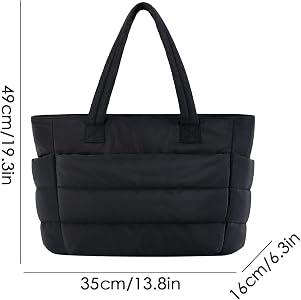 Large Quilted Tote Bag Lightweight Multi-Purpose Women Handbags Shoulder. - Adenzo Comfies